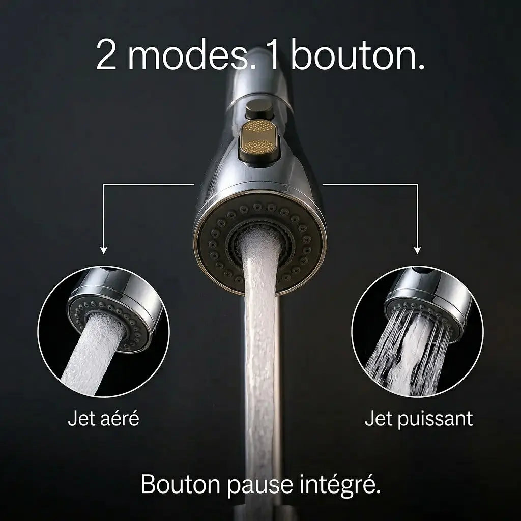 Robinet cuisine avec douchette extractible