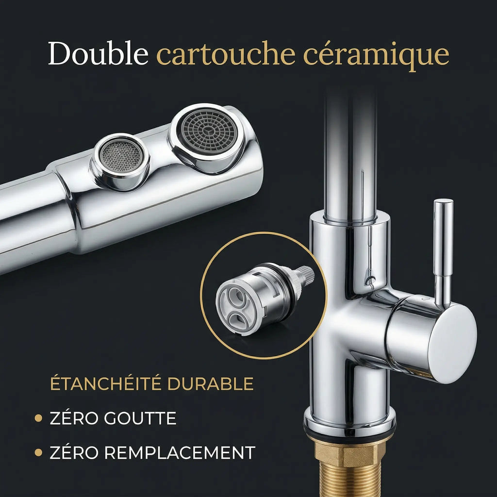 Robinet cuisine bec droit